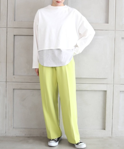 *NewArrival*ハイウエストツータックセンタープレスカラーパンツ