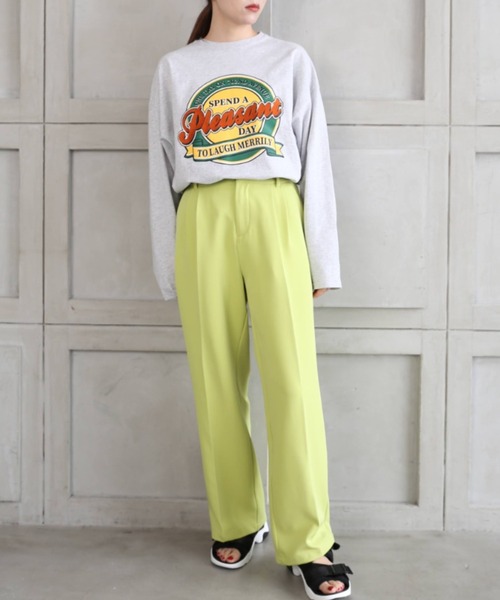 *NewArrival*ハイウエストツータックセンタープレスカラーパンツ