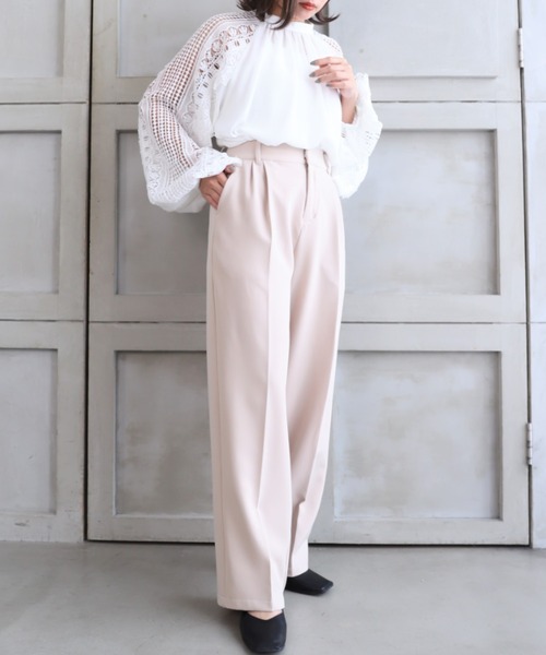 *NewArrival*ハイウエストツータックセンタープレスカラーパンツ
