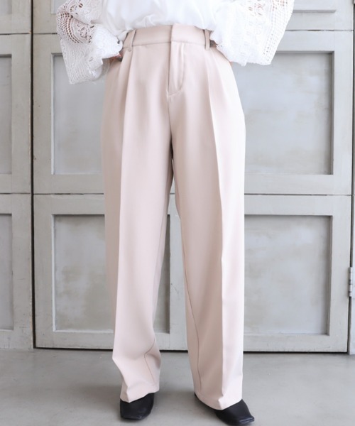 *NewArrival*ハイウエストツータックセンタープレスカラーパンツ