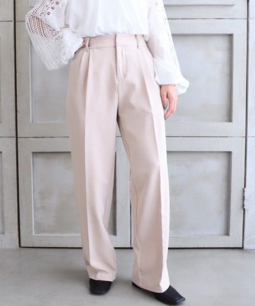 *NewArrival*ハイウエストツータックセンタープレスカラーパンツ