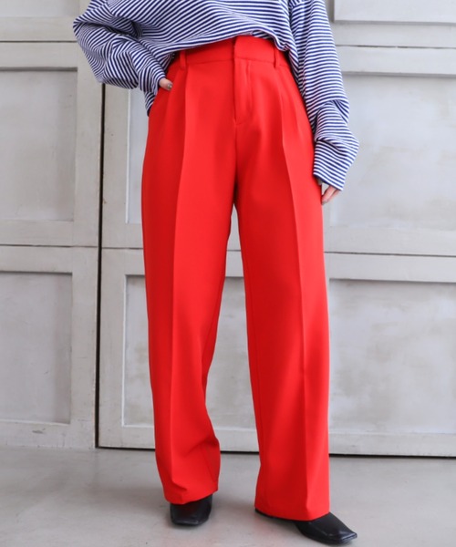 *NewArrival*ハイウエストツータックセンタープレスカラーパンツ