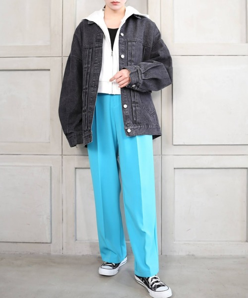 *NewArrival*ハイウエストツータックセンタープレスカラーパンツ