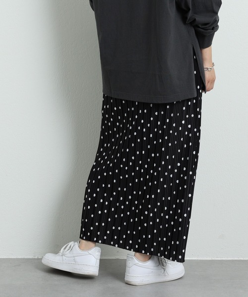 CIAOPANIC TYPY（チャオパニックティピー）の「カットプリーツIラインスカート（スカート・レディース・ブラック/カーキ/アイボリー/ブラック系その他/バイオレット/グリーン/ピンク・ONE SIZE）」の10枚目の写真