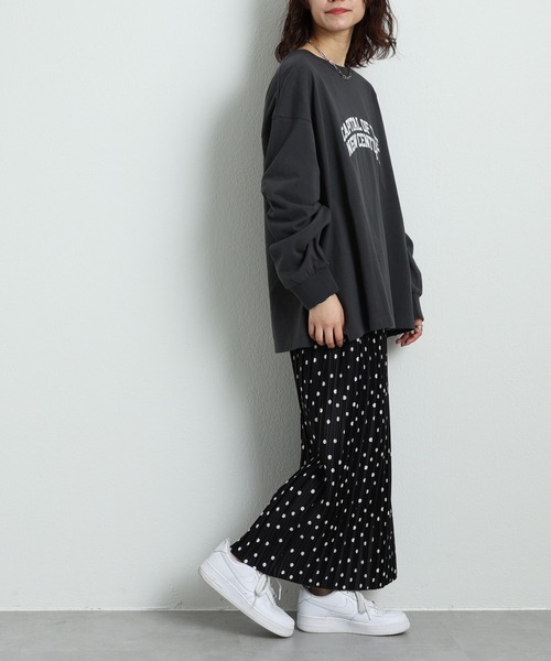 CIAOPANIC TYPY（チャオパニックティピー）の「カットプリーツIラインスカート（スカート・レディース・ブラック/カーキ/アイボリー/ブラック系その他/バイオレット/グリーン/ピンク・ONE SIZE）」の15枚目の写真