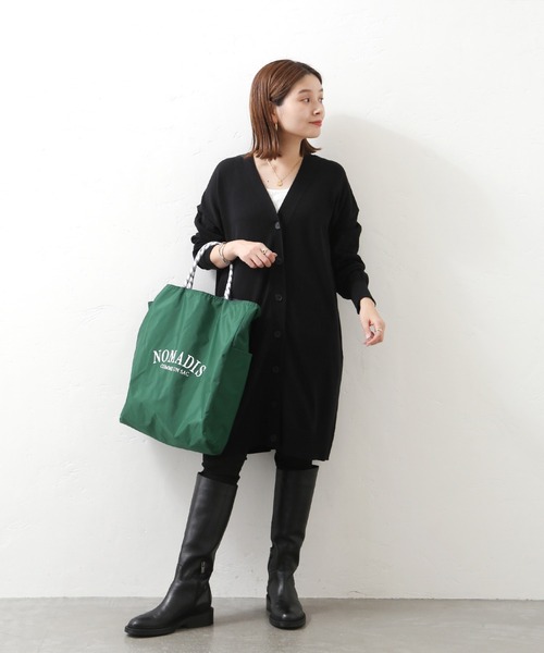 JOURNAL STANDARD（ジャーナルスタンダード）の「CRAFTロングカーデ◆（カーディガン/ボレロ・レディース・ブラック/ナチュラル・FREE）」の3枚目の写真