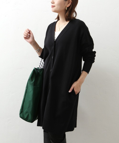 JOURNAL STANDARD（ジャーナルスタンダード）の「CRAFTロングカーデ◆（カーディガン/ボレロ・レディース・ブラック/ナチュラル・FREE）」の5枚目の写真