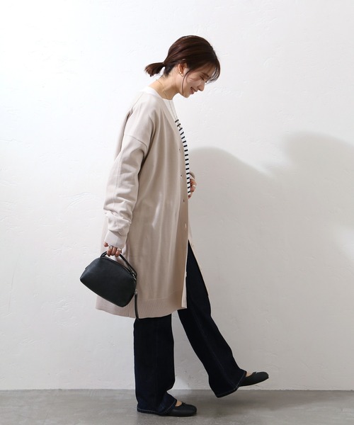 JOURNAL STANDARD（ジャーナルスタンダード）の「CRAFTロングカーデ◆（カーディガン/ボレロ・レディース・ブラック/ナチュラル・FREE）」の8枚目の写真