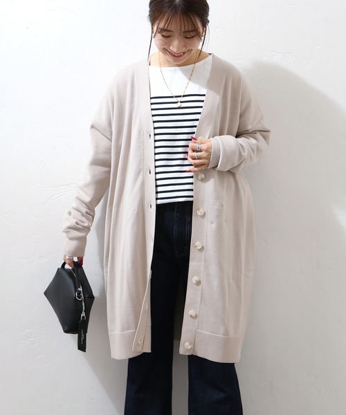 JOURNAL STANDARD（ジャーナルスタンダード）の「CRAFTロングカーデ◆（カーディガン/ボレロ・レディース・ブラック/ナチュラル・FREE）」の10枚目の写真