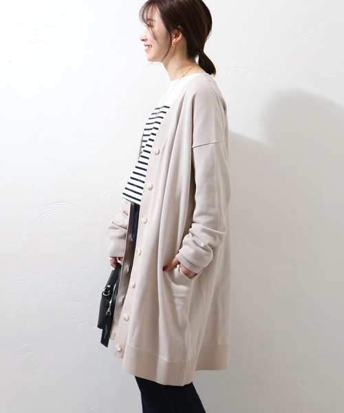 JOURNAL STANDARD（ジャーナルスタンダード）の「CRAFTロングカーデ◆（カーディガン/ボレロ・レディース・ブラック/ナチュラル・FREE）」の11枚目の写真