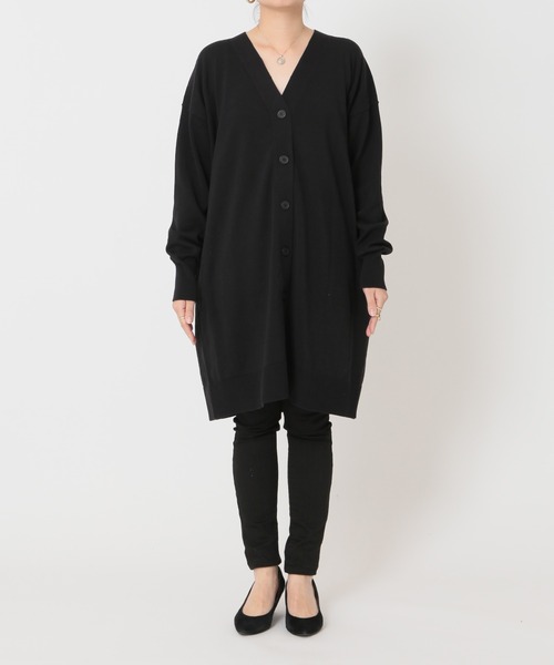 JOURNAL STANDARD（ジャーナルスタンダード）の「CRAFTロングカーデ◆（カーディガン/ボレロ・レディース・ブラック/ナチュラル・FREE）」の12枚目の写真