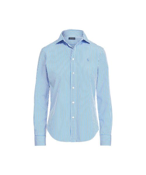POLO RALPH LAUREN(ポロ ラルフ ローレン)の「クラシック フィット ストライプド コットン シャツ(シャツ/ブラウス・レディース・ブルー・0/00/10/2/4/6/8)」の6枚目の写真