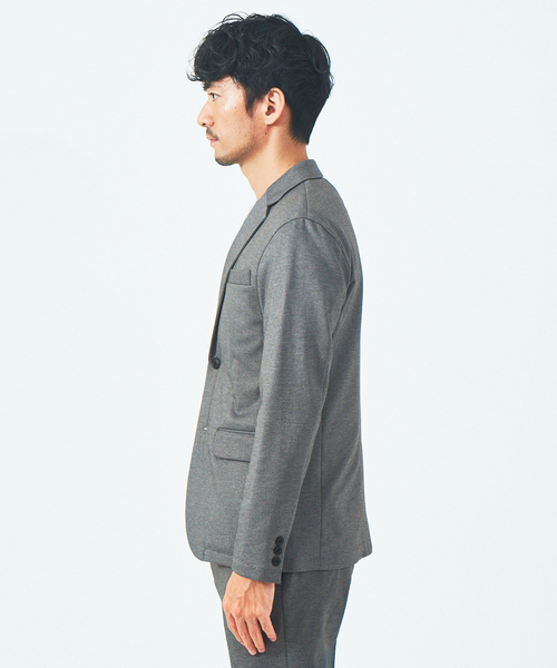 ABAHOUSE GRAY(アバハウスグレイ)の「【セットアップ対応/MASCHILE】ポンチ ジャケット(テーラードジャケット・メンズ・ネイビー/ブルー系その他/グレー系その他/グレー/モカ・44/46/48/50)」の8枚目の写真