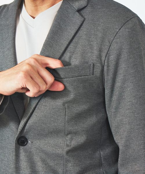 ABAHOUSE GRAY(アバハウスグレイ)の「【セットアップ対応/MASCHILE】ポンチ ジャケット(テーラードジャケット・メンズ・ネイビー/ブルー系その他/グレー系その他/グレー/モカ・44/46/48/50)」の20枚目の写真