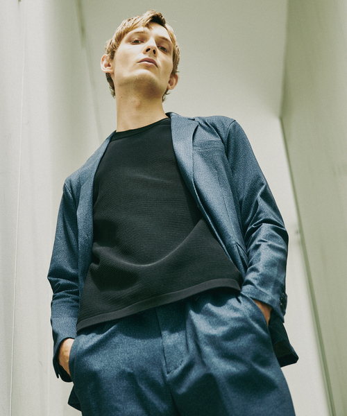 ABAHOUSE GRAY(アバハウスグレイ)の「【セットアップ対応/MASCHILE】ポンチ ジャケット(テーラードジャケット・メンズ・ネイビー/ブルー系その他/グレー系その他/グレー/モカ・44/46/48/50)」の16枚目の写真