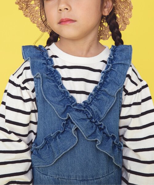 BREEZE フリルオーバーオール BREEZE - BREEZE フリルオーバーオール サロペット 120の通販 by marco