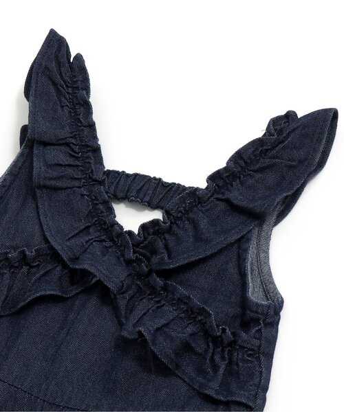 フリルデニムサロペット（サロペット/オーバーオール）｜BREEZE