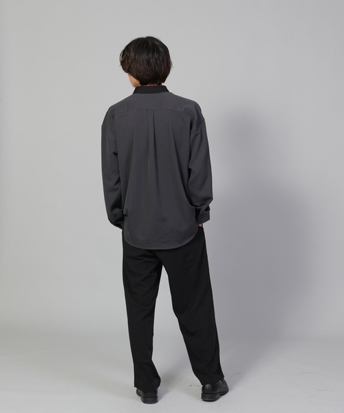 UNIIT（ユニット）の「【UNIIT／ユニット】カットプリーツスイッチルーズシャツ　ビッグシルエット（シャツ/ブラウス・メンズ・チャコールグレー/ブルー/ベージュ・SMALL/MEDIUM/LARGE）」の6枚目の写真