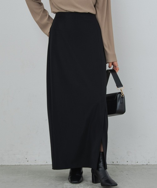 Aunt Marie's（アントマリーズ）の「スリットタイトロングスカート（スカート・レディース・ブラック/ブルー/アイボリー/チャコールグレー/ブラウン・FREE/MEDIUM/TALL）」の21枚目の写真