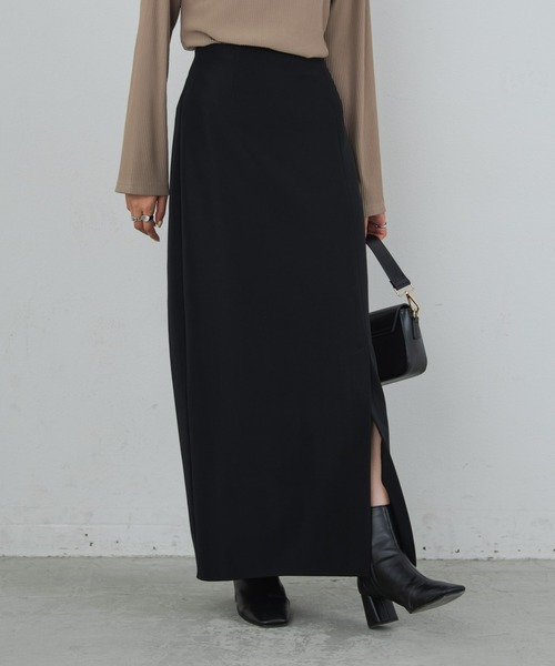 Aunt Marie's（アントマリーズ）の「スリットタイトロングスカート（スカート・レディース・ブラック/ブルー/アイボリー/チャコールグレー/ブラウン・FREE/MEDIUM/TALL）」の22枚目の写真