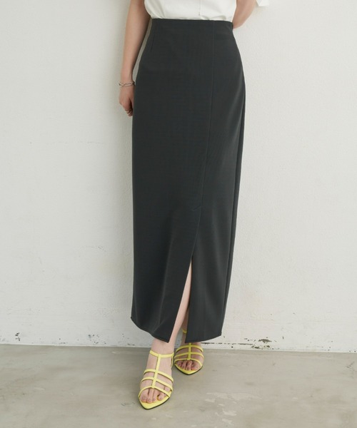 Aunt Marie's（アントマリーズ）の「スリットタイトロングスカート（スカート・レディース・ブラック/ブルー/アイボリー/チャコールグレー/ブラウン・FREE/MEDIUM/TALL）」の8枚目の写真