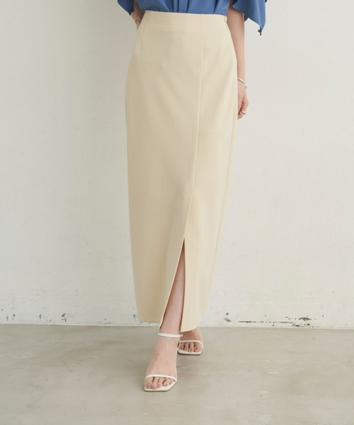 Aunt Marie's（アントマリーズ）の「スリットタイトロングスカート（スカート・レディース・ブラック/ブルー/アイボリー/チャコールグレー/ブラウン・FREE/MEDIUM/TALL）」の13枚目の写真