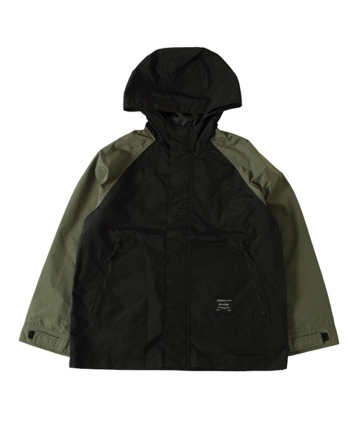 GLAZOS(グラソス)の「ナイロンタスラン・ラグラン切り替えマウンテンパーカー(マウンテンパーカー・キッズ・ブラック/ベージュ/ネイビー・130cm/140cm/150cm/160cm/170cm)」の2枚目の写真