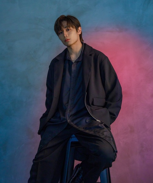 Adoon plain(アドーンプレーン)の「【Adoon plain】ジップダブルジャケット(セットアップ着用可!)(テーラードジャケット・メンズ・ブラック/ブラウン/グレー・MEDIUM/LARGE)」の1枚目の写真