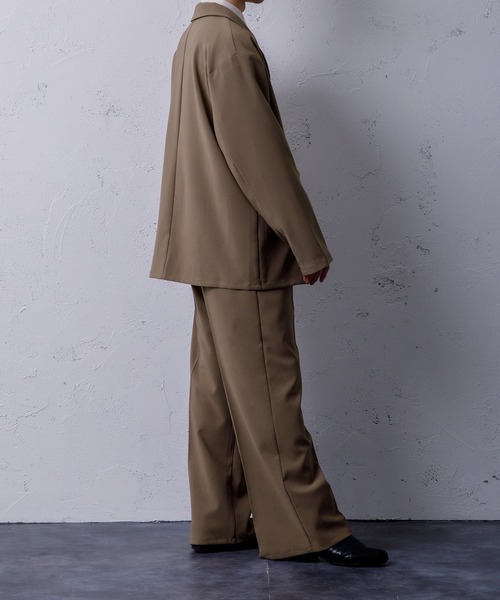 Adoon plain(アドーンプレーン)の「【Adoon plain】ジップダブルジャケット(セットアップ着用可!)(テーラードジャケット・メンズ・ブラック/ブラウン/グレー・MEDIUM/LARGE)」の16枚目の写真