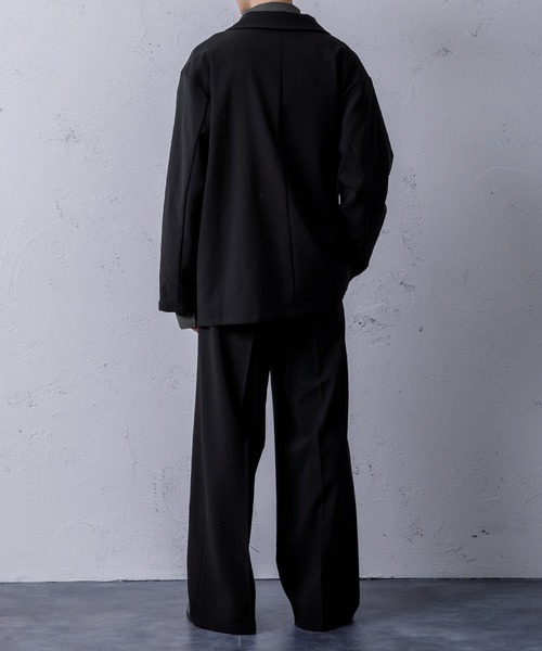 Adoon plain(アドーンプレーン)の「【Adoon plain】ジップダブルジャケット(セットアップ着用可!)(テーラードジャケット・メンズ・ブラック/ブラウン/グレー・MEDIUM/LARGE)」の6枚目の写真