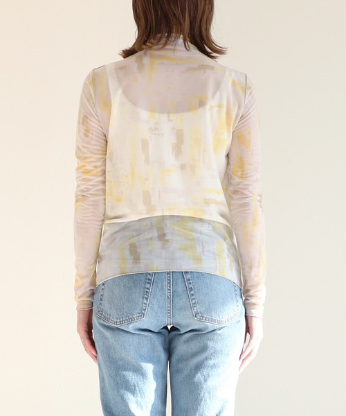 reca(レカ)の「シアープリントアウトシームボトルネックプルオーバー(Tシャツ/カットソー・レディース・グレー/イエロー・M)」の14枚目の写真