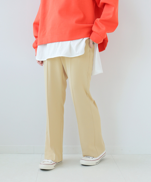 Simplicite(サンプリシテ)の「カラーフレアパンツ◆(その他パンツ・レディース・ブラック/ベージュ/ピンク/ブルー系その他・FREE)」の1枚目の写真