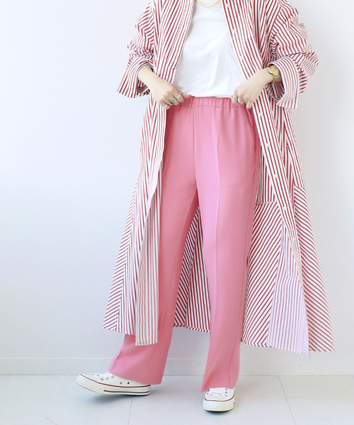 Simplicite(サンプリシテ)の「カラーフレアパンツ◆(その他パンツ・レディース・ブラック/ベージュ/ピンク/ブルー系その他・FREE)」の4枚目の写真