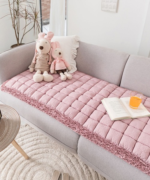 aimoha（アイモハ）の「ダブルソファー用フワフワクッション（クッション/クッションカバー・レディース・グレー/オフホワイト/ピンク・FREE）」の13枚目の写真