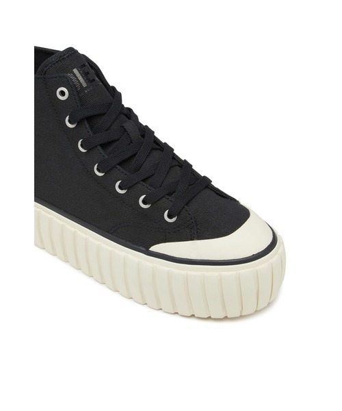 DIESEL(ディーゼル)の「レディース デニムキャンバス プラットフォーム ミドルカットスニーカー(スニーカー・レディース・ブラック/カーキ/ホワイト/ピンク・36/37/38/35/39)」の17枚目の写真