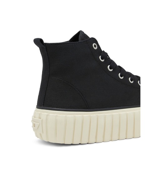 DIESEL(ディーゼル)の「レディース デニムキャンバス プラットフォーム ミドルカットスニーカー(スニーカー・レディース・ブラック/カーキ/ホワイト/ピンク・36/37/38/35/39)」の18枚目の写真