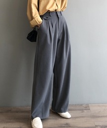 by muni:r | ピンタックポケットポイントワイドスラックス(スラックス)