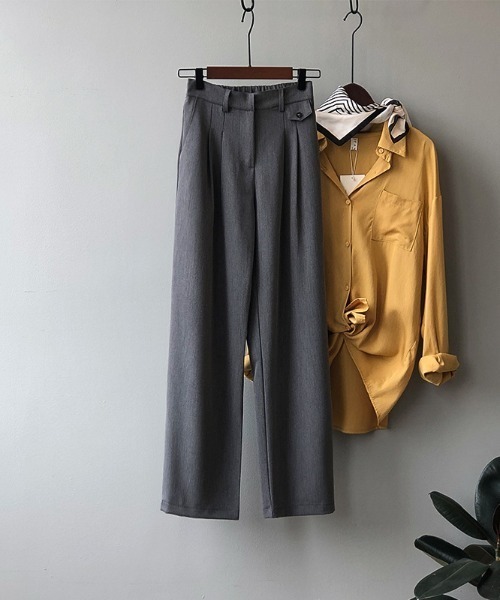 by muni:r（バイ ムニール）の「ピンタックポケットポイントワイドスラックス（スラックス・レディース・ブラック/グレー・SMALL/MEDIUM）」の14枚目の写真