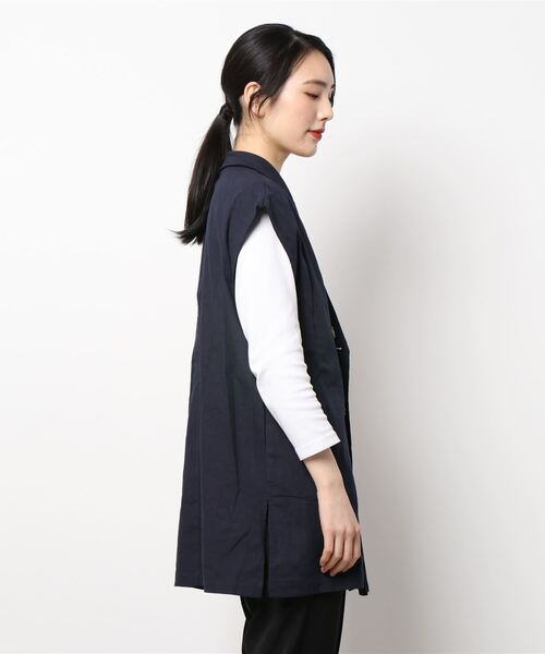 KOBE LETTUCE（コウベレタス）の「ストレッチリネンジャケット（その他アウター・レディース・ベージュ/ネイビー/ブラウン/オフホワイト・FREE）」の17枚目の写真