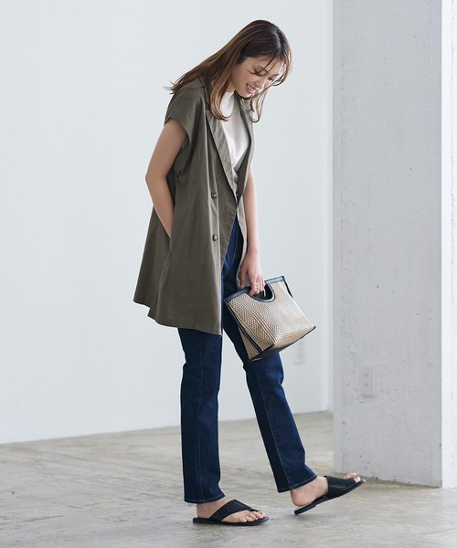 KOBE LETTUCE（コウベレタス）の「ストレッチリネンジャケット（その他アウター・レディース・ベージュ/ネイビー/ブラウン/オフホワイト・FREE）」の15枚目の写真