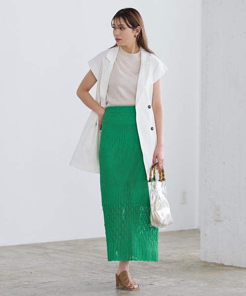 KOBE LETTUCE（コウベレタス）の「ストレッチリネンジャケット（その他アウター・レディース・ベージュ/ネイビー/ブラウン/オフホワイト・FREE）」の13枚目の写真