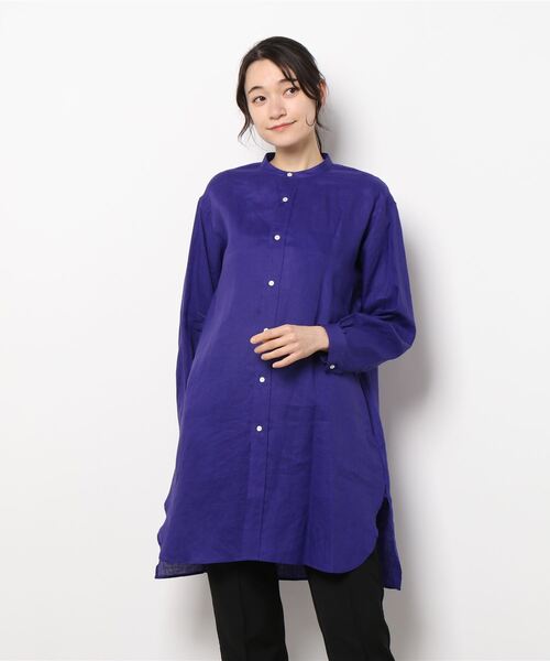 ORCIVAL(オーシバル)の「ORCIVAL | リネン バンドカラーシャツ WOMEN(シャツ/ブラウス・レディース・ラベンダー/ブルー/サックスブルー/ピンク・1)」の7枚目の写真