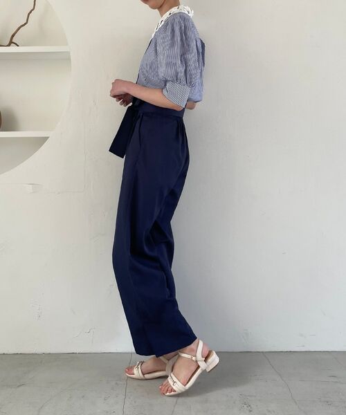 MAJESTIC LEGON(マジェスティックレゴン)の「☆レースカラーパフ袖ブラウス(シャツ/ブラウス・レディース・オフホワイト/ブルー系その他2/ブラック・MEDIUM)」の15枚目の写真