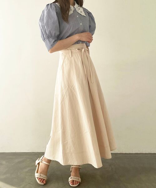 MAJESTIC LEGON(マジェスティックレゴン)の「☆レースカラーパフ袖ブラウス(シャツ/ブラウス・レディース・オフホワイト/ブルー系その他2/ブラック・MEDIUM)」の19枚目の写真