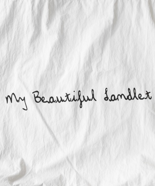 my beautiful landlet(マイビューティフルランドレット)の「my beautiful landlet COTTON NYLON BIO PEACH TOTE BAG(トートバッグ・メンズ・ホワイト/ブラック・FREE)」の10枚目の写真