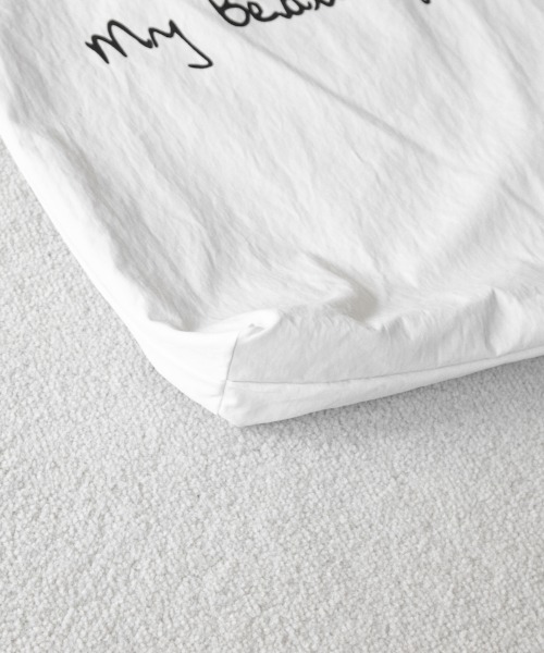 my beautiful landlet(マイビューティフルランドレット)の「my beautiful landlet COTTON NYLON BIO PEACH TOTE BAG(トートバッグ・メンズ・ホワイト/ブラック・FREE)」の5枚目の写真