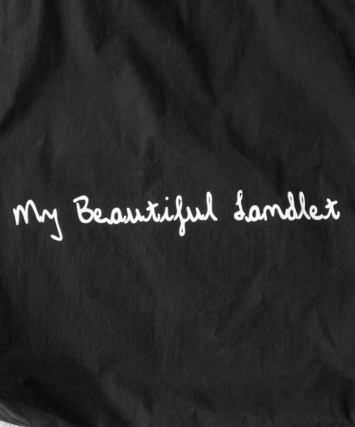 my beautiful landlet(マイビューティフルランドレット)の「my beautiful landlet COTTON NYLON BIO PEACH TOTE BAG(トートバッグ・メンズ・ホワイト/ブラック・FREE)」の3枚目の写真