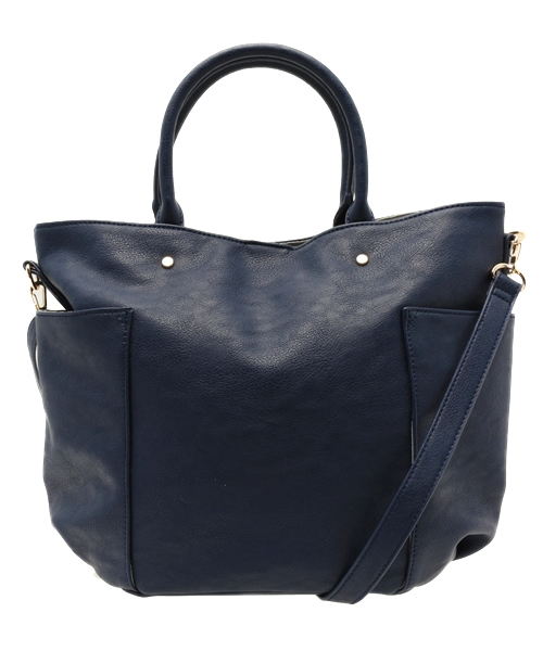 ikka（イッカ）の「合皮Wポケットトート&ショルダーBAG（ショルダーバッグ・レディース・オフホワイト/イエロー/ネイビー/オレンジ・FREE）」の3枚目の写真