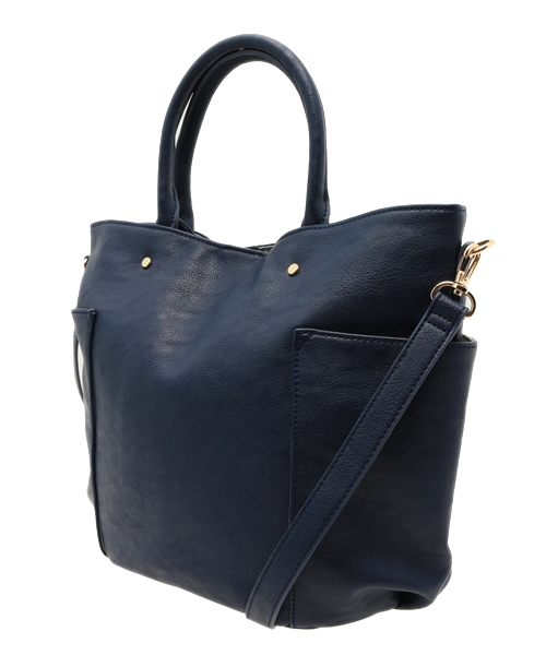 ikka（イッカ）の「合皮Wポケットトート&ショルダーBAG（ショルダーバッグ・レディース・オフホワイト/イエロー/ネイビー/オレンジ・FREE）」の5枚目の写真