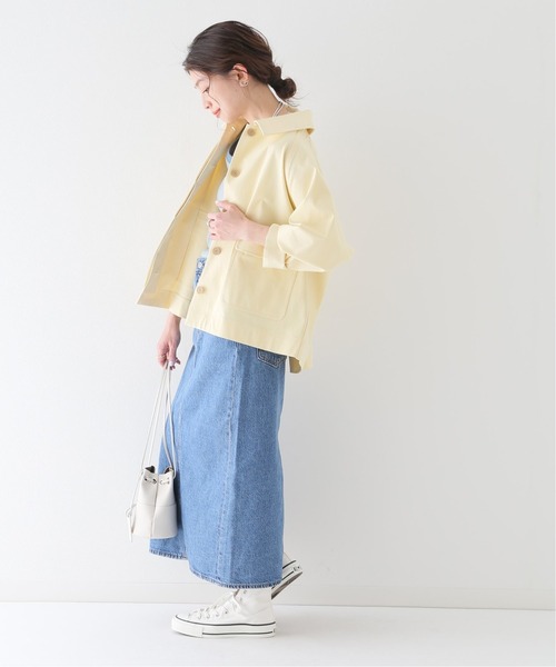 JOURNAL STANDARD relume（ジャーナルスタンダード　レリューム）の「コットンストレッチピケラグランブルゾン（ブルゾン・レディース・イエロー/アイボリー・FREE）」の18枚目の写真